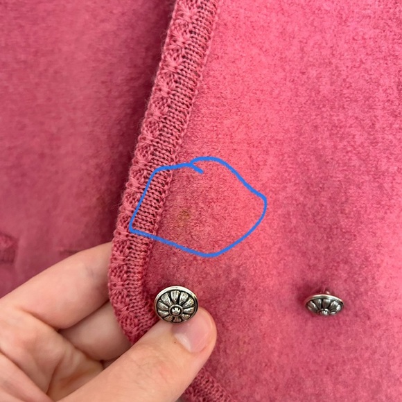 Vintage Geiger Vest Pink 100% Boiled Wool Austria Size 42 or U.S. Size Small - Picture 10 of 16